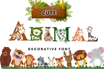 Cute Animal Fonts for Creative Projects & Designs