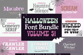 Halloween Font Bundle: Volume 5 Creative Styles