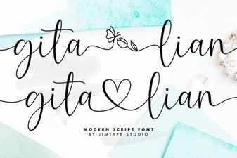 The Gita Lian Font for Creative Typography Projects